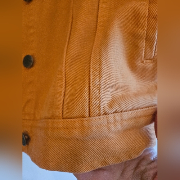 NWOT Lucy and Yak cotton orange denim jacket size medium - Picture 3 of 3